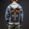 Bloodhoof Store Guns N' Roses Rock And Roll Death Heavy Hardcore Punk Style Patch Designs Denim Jeans mens Jackets And Coats