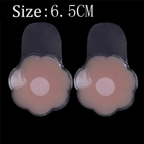 1 Pair Reusable Invisible Silicone Chest Sticker Pure Silica Gel  Nipple Pads Anti-Sagging Lift Up Breast Adhesive Chest Paste