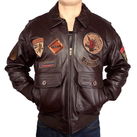 2017 New Men Top Gun Leather Pilot Jackets EU Fat loose big yards Genuine Cowskin Russian Winter Warm Military Coats