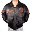 2017 New Men Top Gun Leather Pilot Jackets EU Fat loose big yards Genuine Cowskin Russian Winter Warm Military Coats