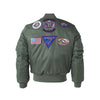 2018 Top Gun Thick Winter Bomber Flight Ma-1 Jacket polar embroidery stylish streetwear quilted lining puffer letterman for men